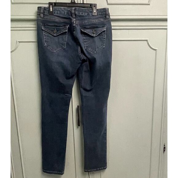Code Bleu Size 6 Kensington Slim Straight Jean Back Flap Pockets Dark Wash - Picture 2 of 4